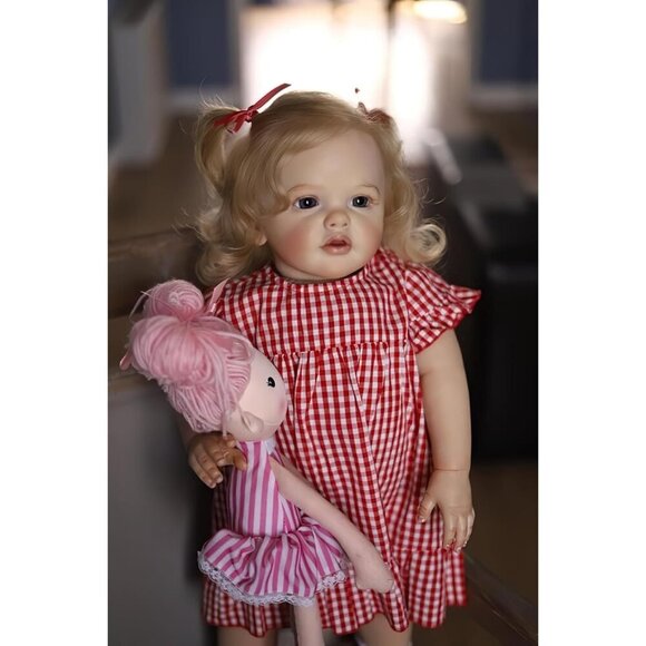 ❤️ 24 Inch Baby Girl Doll  ‎Silicone Vinyl That Look Real - Picture 4 of 6